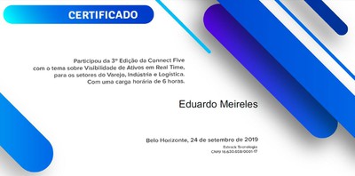 Certificado Connect Five BH 2019